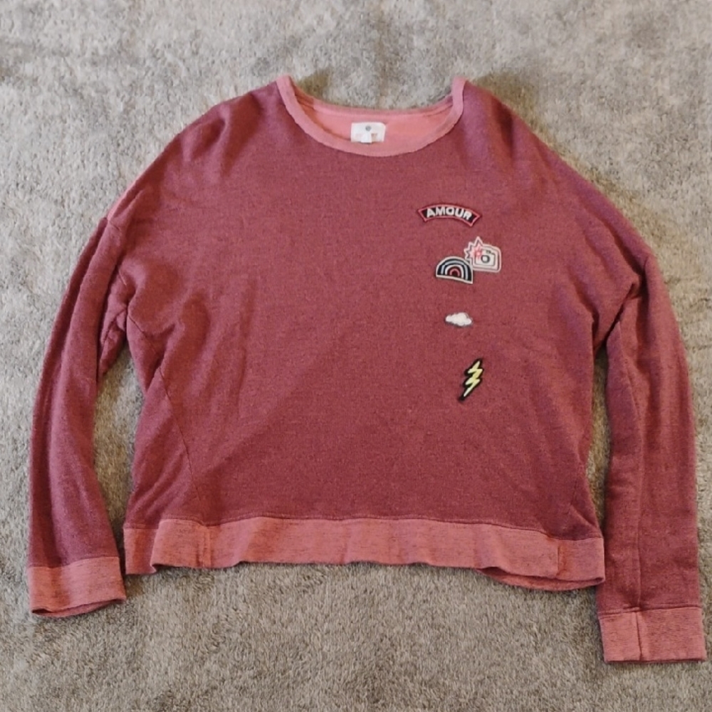 Sundry Size 1 (S) Patch Sweatshirt Crossover Back
